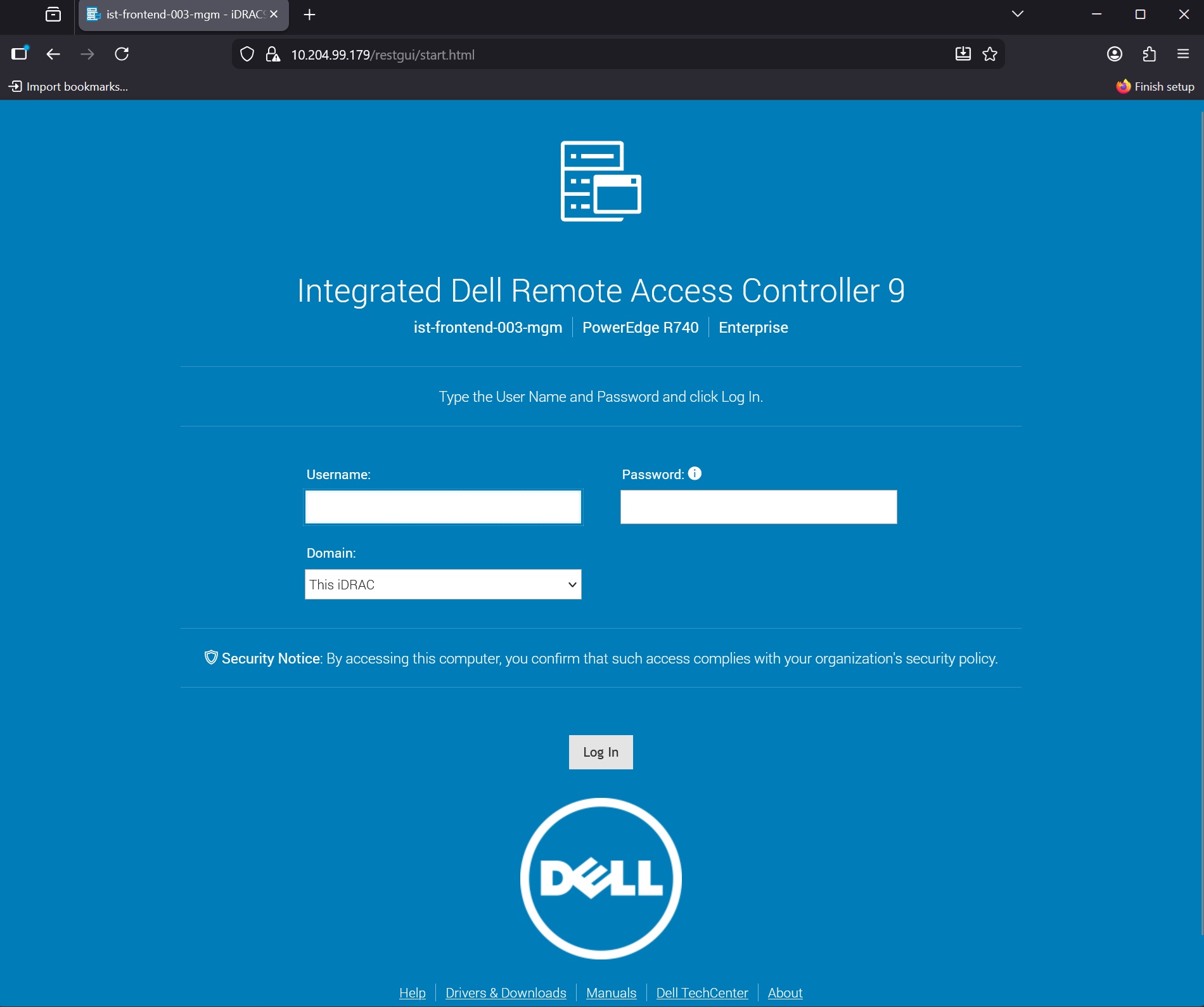 Succesful to access 10.204.99.179