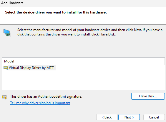 Virtual Display Drivers