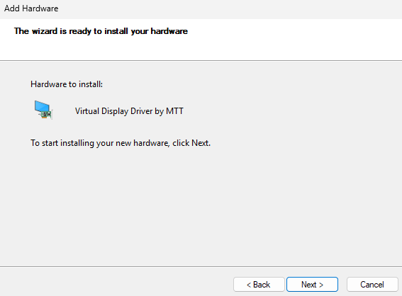 Install Virtual Display Drivers